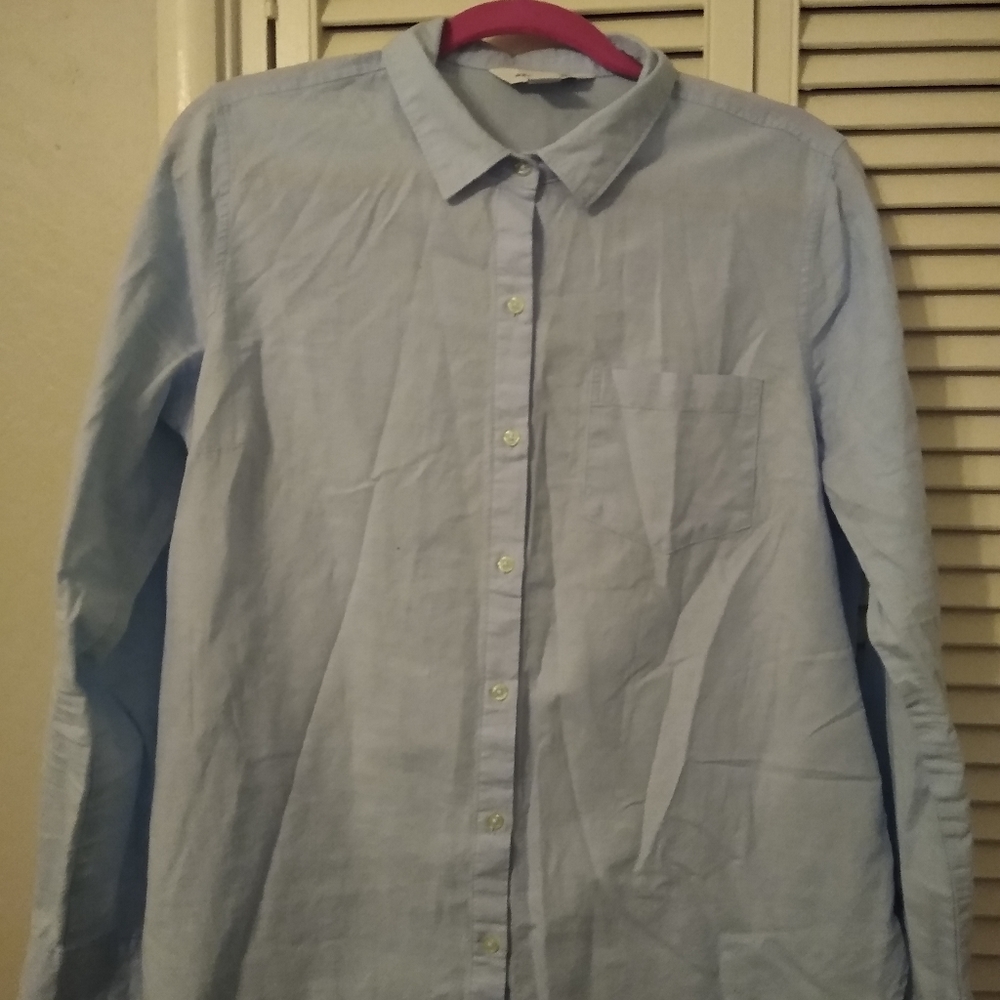 Light blue button down